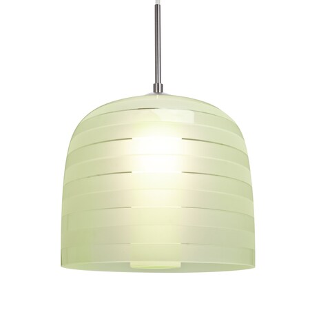 Besa Lighting Mitzi 10 Cord Pendant, Chartreuse, Satin Nickel Finish, 1x40W Incandescent 1JT-MITZI10CR-SN